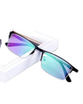 Lunettes Monture Demi-lune En Alliage D'aluminium Pour Homme - Lunettes Anti-rayonnement.