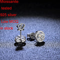 Exquisite Women's Advanced Style 925 Sterling Silver Moissanite Inlaid Earrings Gorgeous Style
