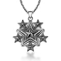 Asian Retro Silver Pentagonal Star Pendant Personalized Punk Accessories for Women Thai Silver Fashion Fine Pendants Charms