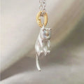 G2260 Wholesale Women Holiday Gift the Tail Move Simple Scrub Cat Pendants Fashion Jewelry Necklaces