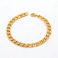 Fenny 18K PVD Plated Dainty Figaro Chunky Chain Link Bracelet Designer for Couples Stainless Steel Jewelry Wholesale