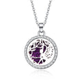 Aromatherapy Essential Oil Diffuser Necklace Life Tree Patterns Pendant Locket Jewelry Chain Magnetic  Perfume Necklace