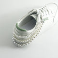 Elegant Pearl Chain Sneaker Accessory Handmade Triple Layers Faux Pearl Shoe Chain Charms Bridal Shoe Decoration Party Favors