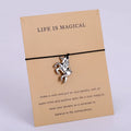 Make a Wish Jewelry Bracelet Flamingo Pineapple Bird Feather Tree of Life Mermaid Unicorn Charm Men Bracelets for Women