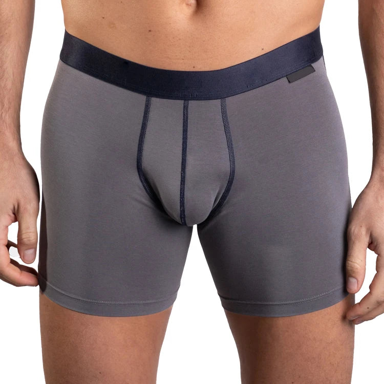 Fashion Multi Colors Men's Mid Waist Ice Silk Boxer Briefs Breathable Sexy Modal Underwear Mens Briefs & Boxers Shorts