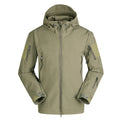 Tan Camo Waterproof Outdoor Softshell Coat Windproof Uniform Hunting Tactical Hoodie Shark Skin Jacket MegaBDM
