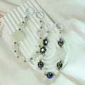 Colorful Embossed Double-sided Camellia Beads Pendant Double Buckle Chain Ins Niche Beads Chain Pendant