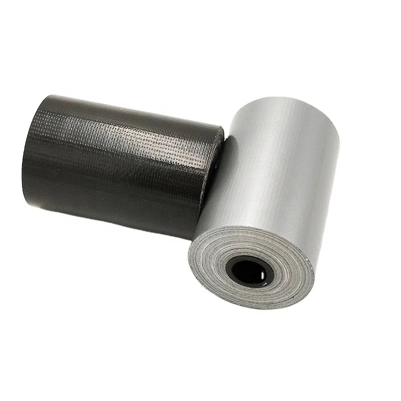 Mini Roll Cloth Duct Tape Black/Silver 50m Antistatic Water Activated Adhesive Jumbo Roll Survival Kit Repair Tape for Outdoor