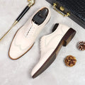New Trends Business Men's Formal Shoes Genuine Leather Italian Handmade Shoes White Men Wedding Designer Custom Dress Shoes Men