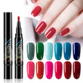 MOBARY Easy to Use and Remove 3 in 1 Design Saving Both Money and Time Does Not Turn Yellow One Step Nail Gel Pen Long Lasting