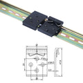 Secure 35mm Aluminum Alloy Snap Hook for DIN Guide Rail Installation Rapid Buckle Guide Rail Bracket & Clip