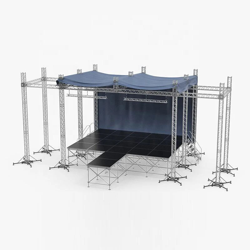 Spigot Stage Truss Roof Truss System With Stage Design Lighting Flat Truss for Outdoor Lighting Events