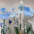 Customized Giant Blue Pink Paper Roses Handmade Large Artificial Flowers for Wedding Events Backdrop Decor