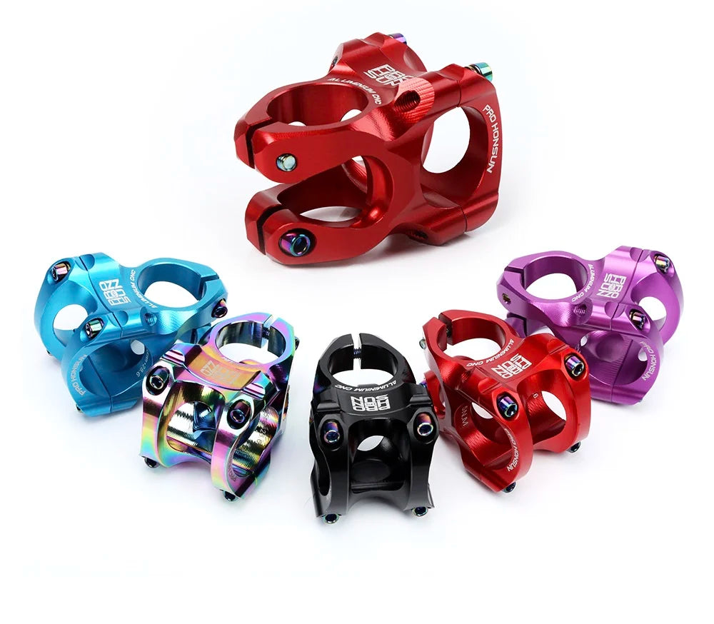 MTB 35mm Stem CNC 31.8mm Handlebar Bicycle Honsun Ultralight 0 Degree Rise  28.6mm Mtb Long Short Stem Mountain Bike Parts