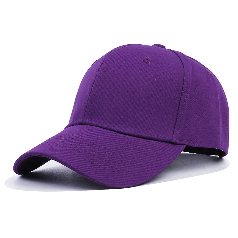 Unisex Adjustable Fitted Purple Baseball Cap Custom Embroidery Logo Sporty Style Customizable Color Trucker Hat