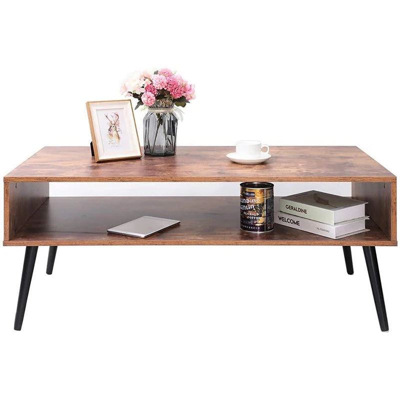 Phoenix Home Luxury Modern Coffee Table Wood Panel Living Room Furniture