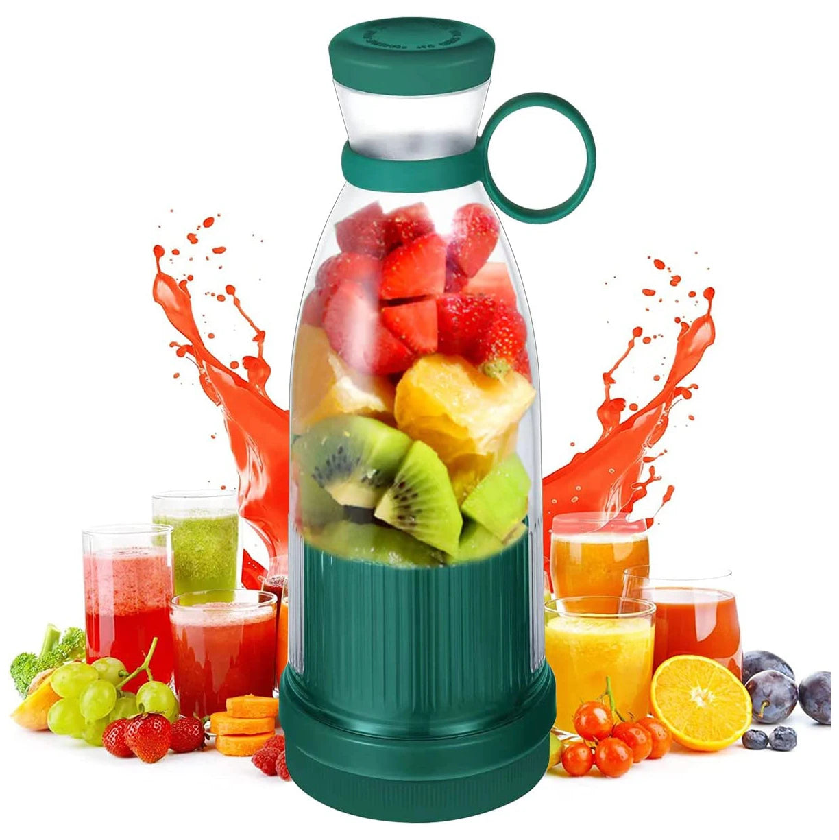 Wholesale Portable Mini Juicers Personal Size 420ml Bottle Handheld Smoothie Mixer Cup Portable Fresh Juicer Blender