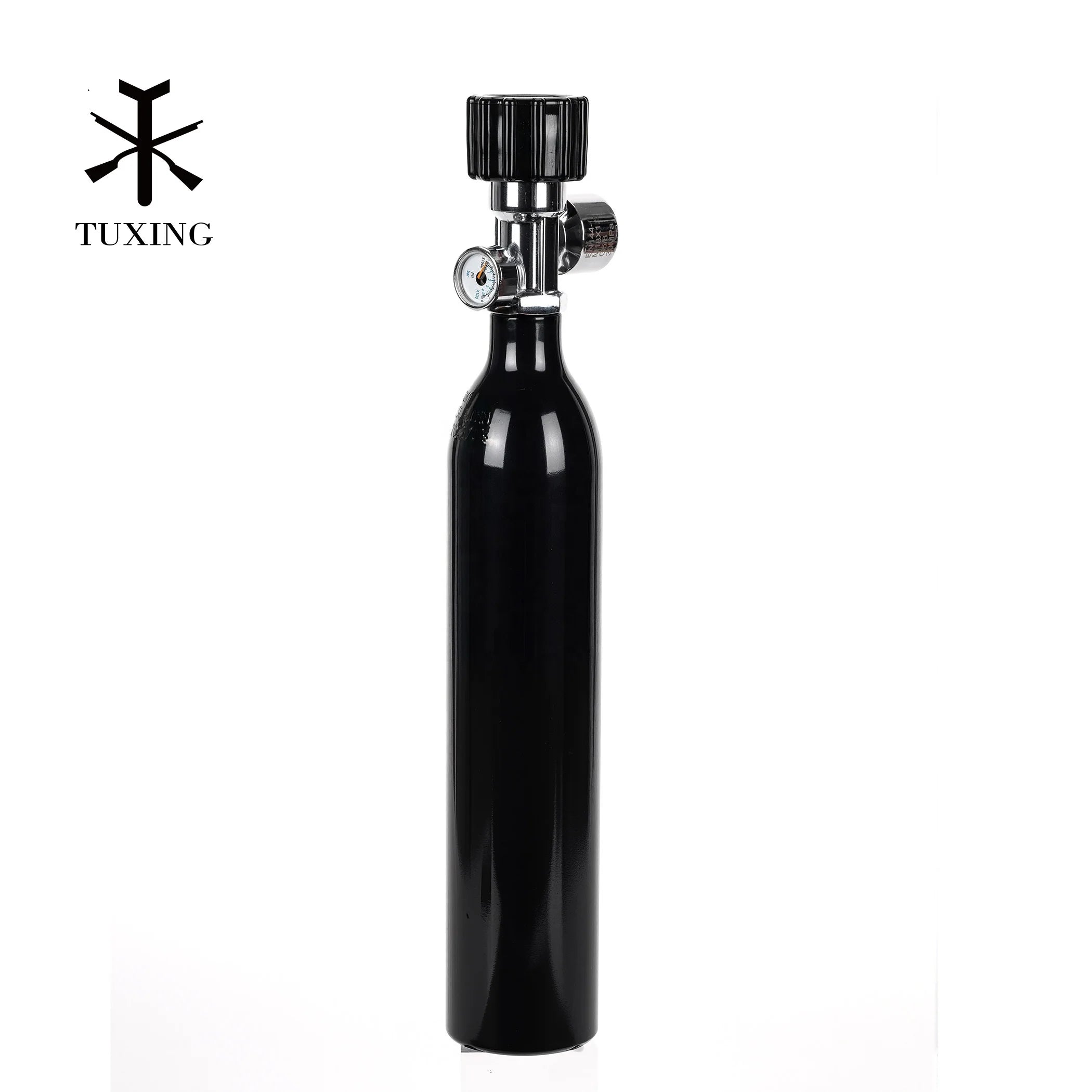 TUXING PCP HPA High Quality 0.5L Flat / Round Bottom 3000psi 200bar 5/8-18UNF/M18*1.5 Paintball Game Diving Aluminum Air Tank