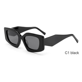 2025 Uv400 Protection Polarized Sun Glasses for Men Women Black Acetate Cat Eye Sunglasses Manufacturer