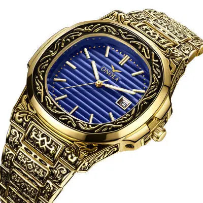 ONOLA 3808 Digital Watch Luxury AliExpress Classic Vintage Engraved Watches Men Wrist Quartz Fashion Wristwatches Men Watch
