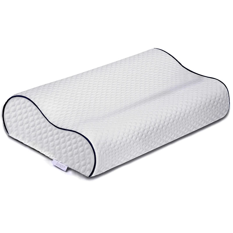 WJ-1002 Wavy Memory Foam Orthopedic Pillow for Neck Pain Relief Slow Rebound Hotel & Nursing Use 60x35cm