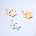 Wholesale Custom New High Quality 18K Gold Plated Stainless Steel Cute Dog Print Metal Charm Animal Print for Children