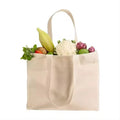 Wholesale Eco-Friendly Canvas Grocery Shopping Bag Custom Logo Printed Reusable Handled Bag
