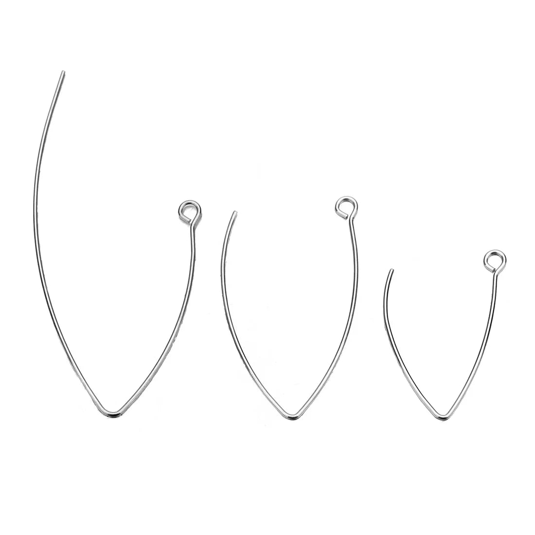 100pcs 0.8mm Line Diameter Factory Supply French Earring Components Wire Hooks Earrings Stainless Steel Earrings Fish Hooks