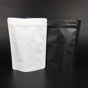 Stand up Ziplock Mylar Tea Packaging Foil Flat Bottom Coffee Bag With Valve