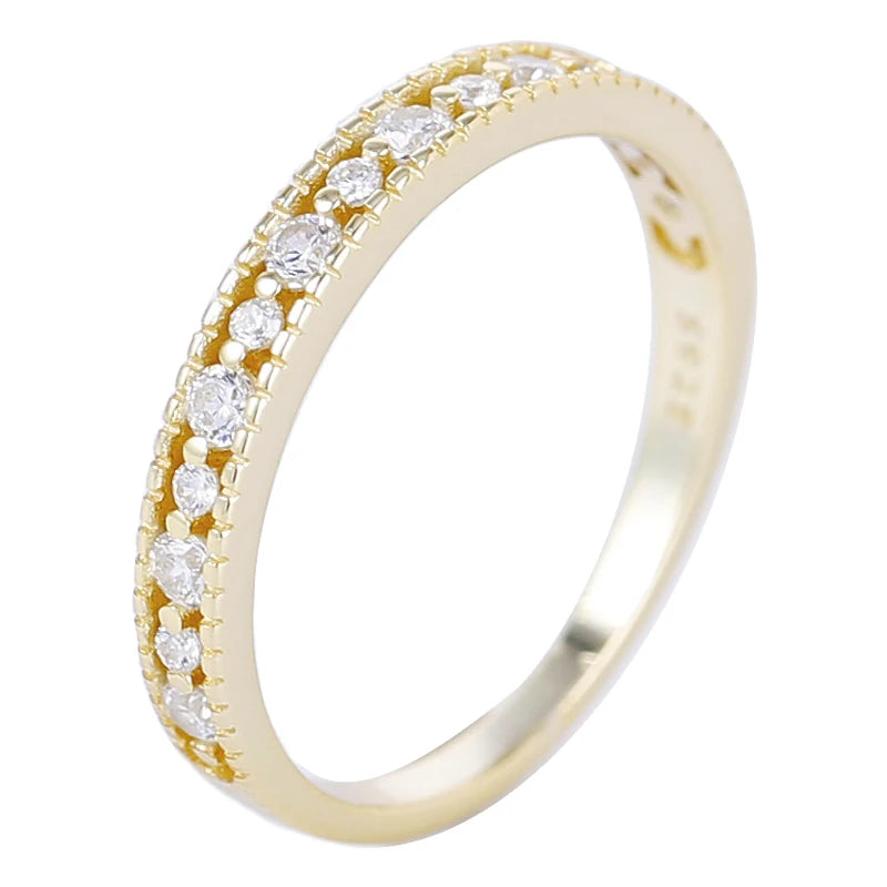New Design Jewelry Zircon Finger Ring 925 Sterling Silver Wedding Rings