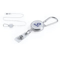Custom Retractable Carabiner Keychain Retractable Badge Holder Reel Clip ID Badge Holder with Nylon Wire Rope