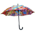 Pattern Print Umbrella Leather Handle Umbrella with logo Printing 23inch j Handle Umbrella with Uv