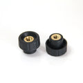 M4 M5 M6 Black Plastic Nylon Star Mechanical Knob Handle Nut Through Hole Knurled Fastening Knob