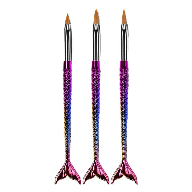 Acrylic French Stripe Nail Art Liner Brush Set 3D Tips Manicure Ultra-thin Line Drawing Pen UV Gel Brushes Smudge Painting Tools