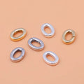 Hot Sale 925 Sterling Silver Bracelet Buckle Gold Plated Oval Spring Clasps for Necklace Tail Clasp Jewelry Accessories