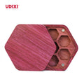 For Hot Sale Purple Heart Hexagon Wooden Dice Box RPG Dungeons and Dragons 1pc Wood Box 105x94x32mm