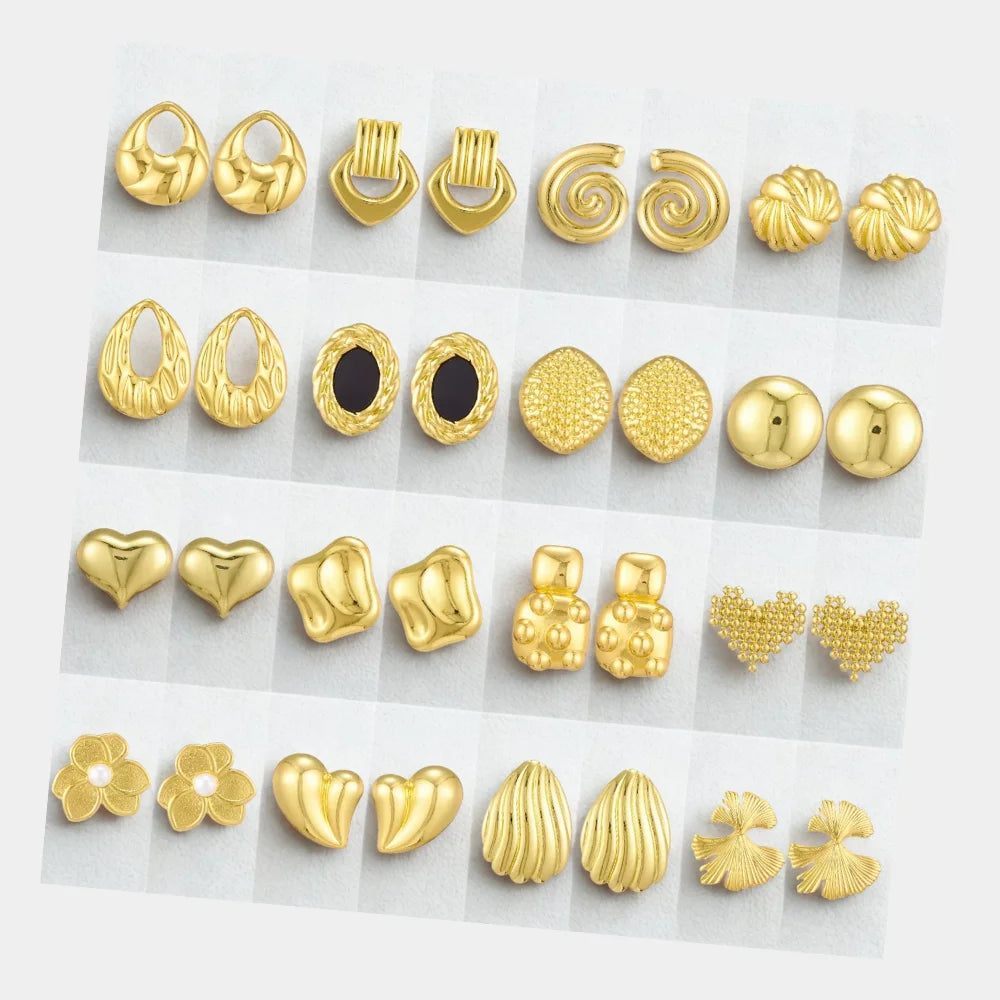 1000+ Design Women's Accessories Wholesale Bulk Bijoux Boucle D'Oreille Waterproof Stainless Steel Gold Fashion Stud Earrings