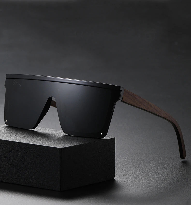 62622 New Fashion Big Frame Bamboo Wood Sunglasses Trend Vintage Comfortable TAC Handmade Polarized Sunglasses Wholesale