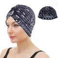 Latest Elastic Polyester Paisley Pattern Bandanas Turbans Head Wraps Scarf Ruffle Turban for Ladies