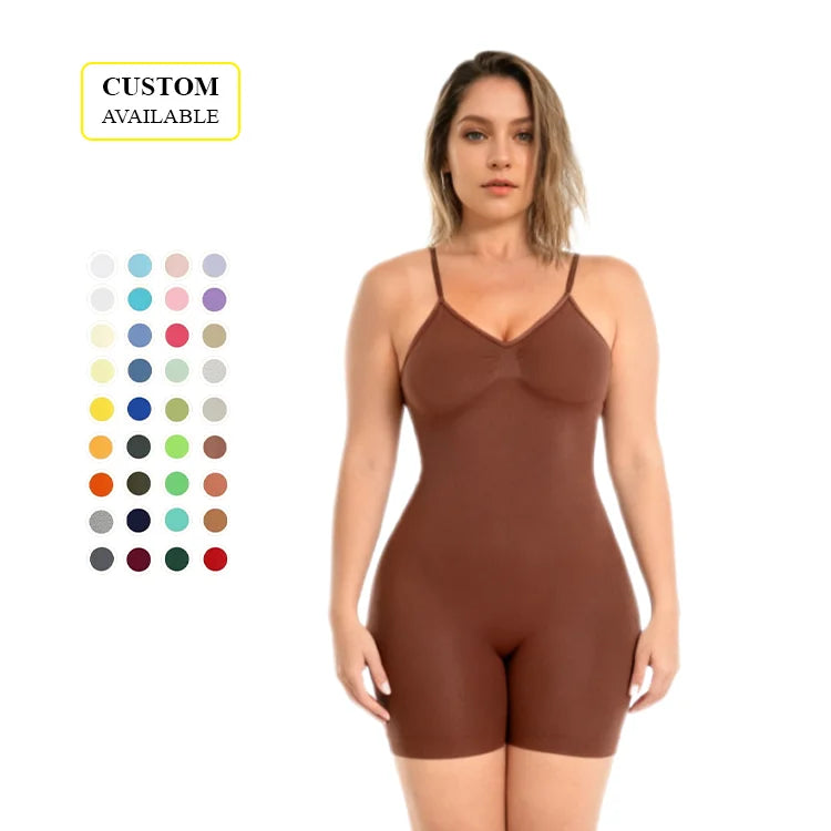 Plus Size Body-Shaping Bodysuit Jumpsuit Backless Seamless Shapers Firm Control Shapewear