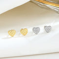 Minimalist Jewelry 925 Sterling Silver Small Heart Simple Fashion Hypoallergenic Tiny love Heart Stud Earrings