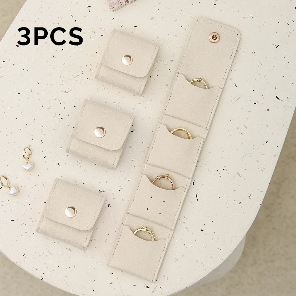 Wholesale Colorful Custom PU Leather Square Jewelry Box Bag Logo Travel Small Necklace Organizer Ring Earring Gift Jewellery Box