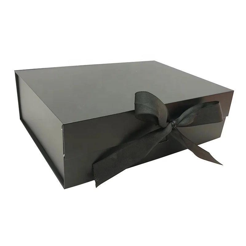 Custom Logo Luxury Folding Paper Cardboard Magnetic Packaging Box Gift Box for Clothing Packaging With Ribbon