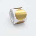 250 Stickers/Roll 50MM Blank Gold Foil Labels Round Adhesive Circle Stickers for Embossing Stamp