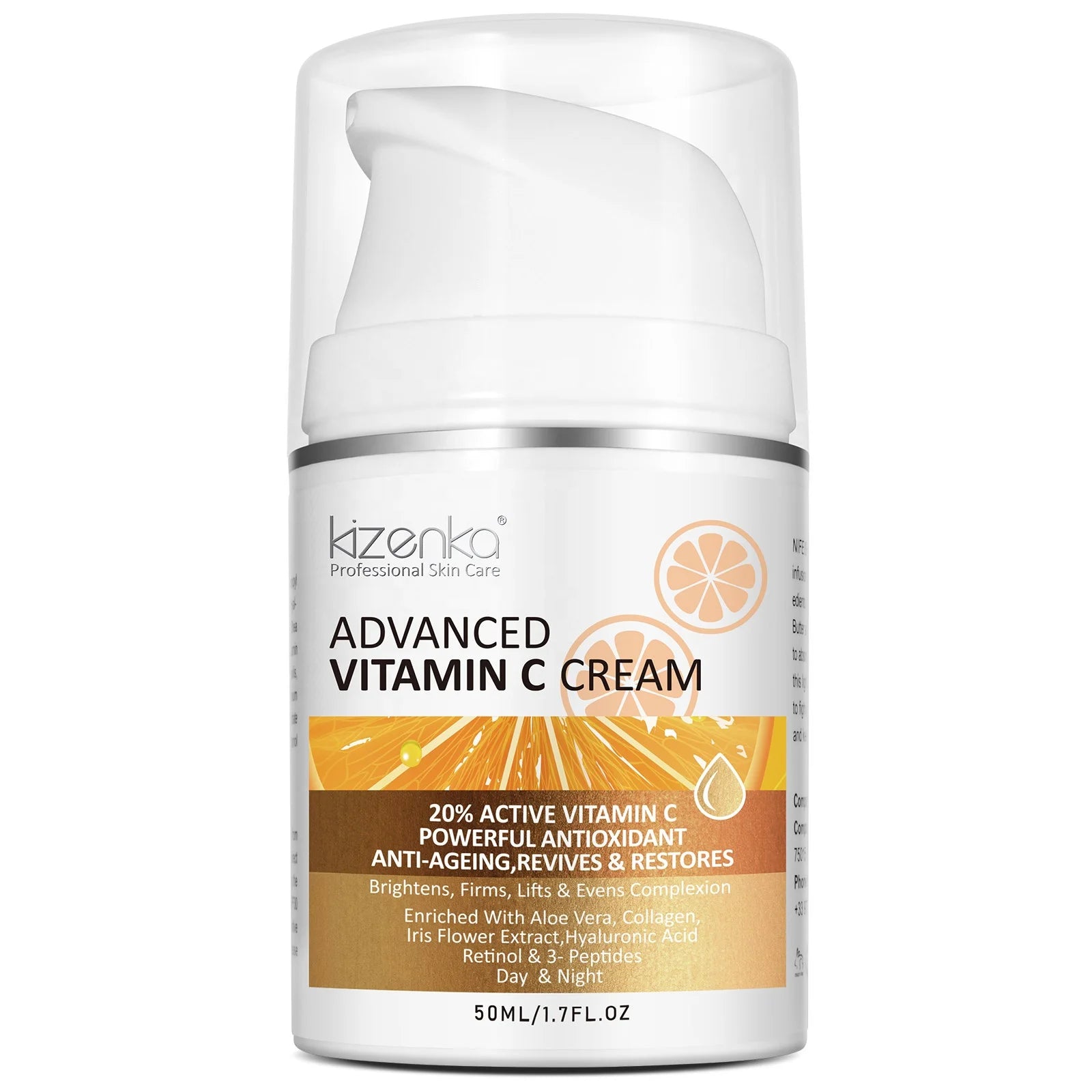 ELbbuB Vegan Effective Fast Absorbing Non Greasy Skin Whitening Anti-aging Vitamin C Face Cream