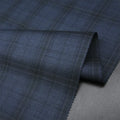 Wholesale Organic Worsted Merino Wool/Polyester Woven Fabric Suit Wool Blend for Men's Jackets Yarn Dyed Checks Pattern