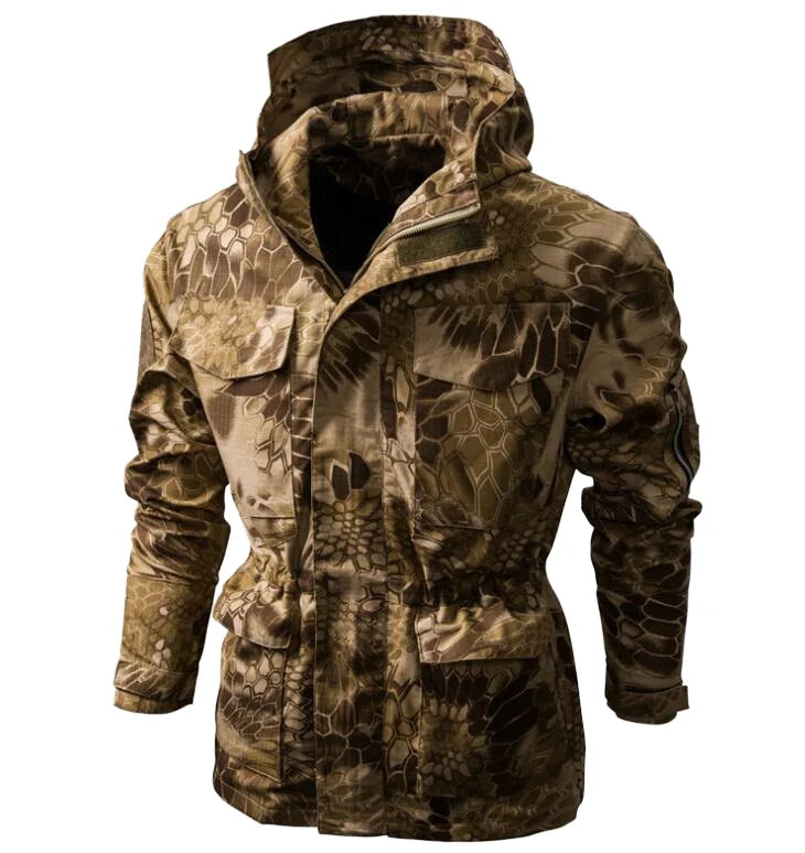 Men's Tactical Jacket - Winter Camouflage Hooded Outdoor Jacket Multi-Functional Casual Sport Coat