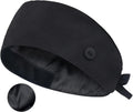 Scrub Caps Women Bouffant Scrub Hats Caps Nurses Adjustable Working Cap Ponytail Pouch Tie Back Hats