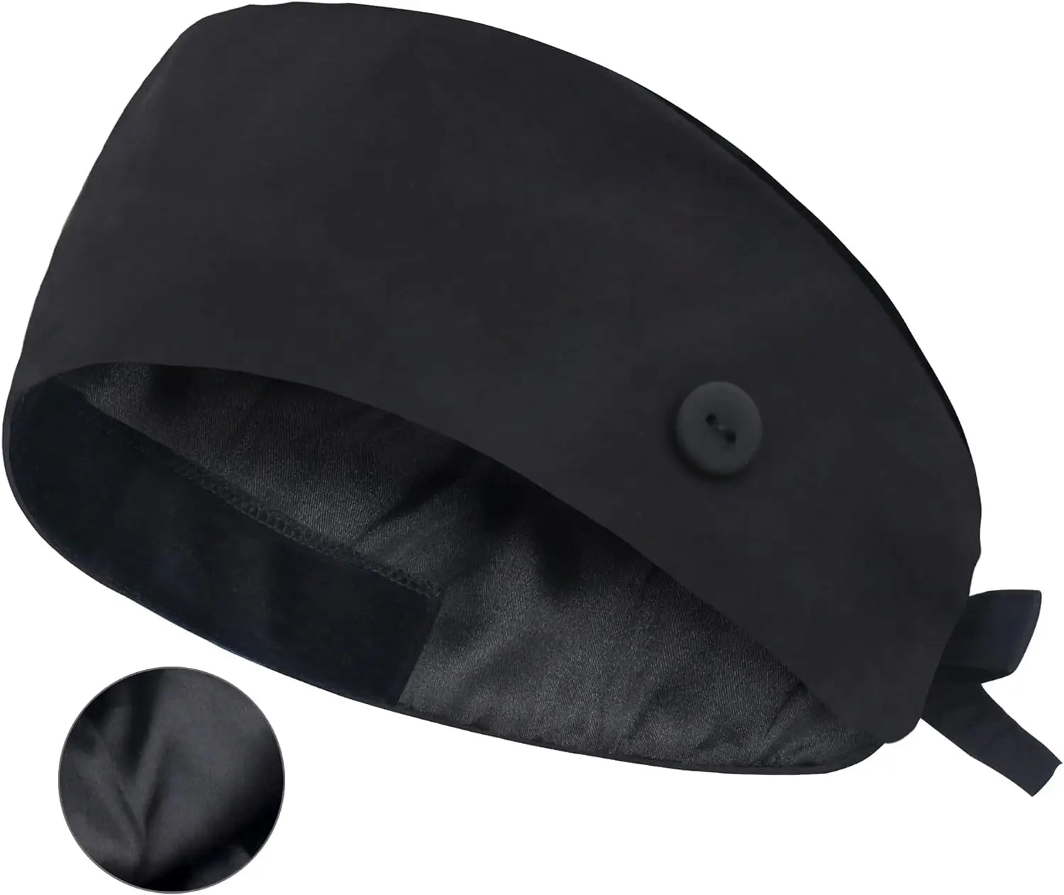 Scrub Caps Women Bouffant Scrub Hats Caps Nurses Adjustable Working Cap Ponytail Pouch Tie Back Hats