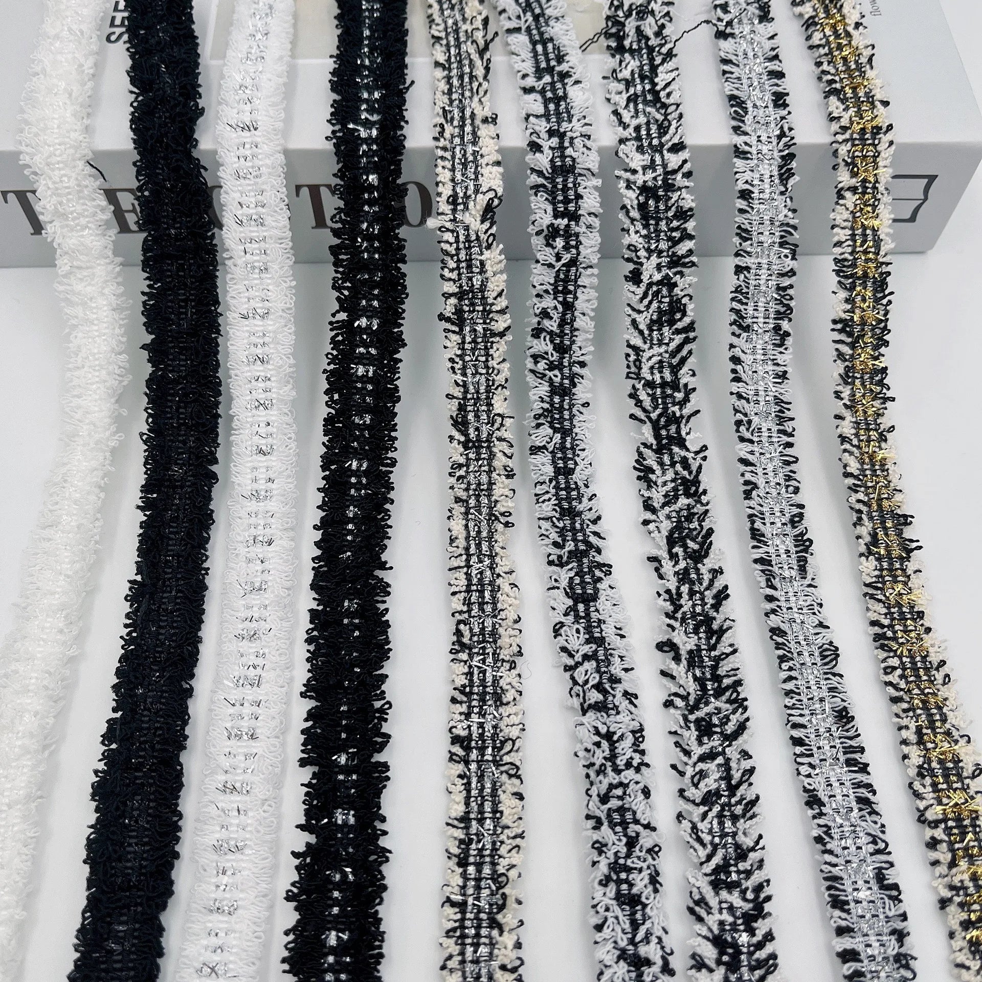 JFL058 Manufacturers Spot Direct Sales Bilateral Gold Wire Toothbrush Lace Autumn and Winter New Ribbon Clothing Accessories